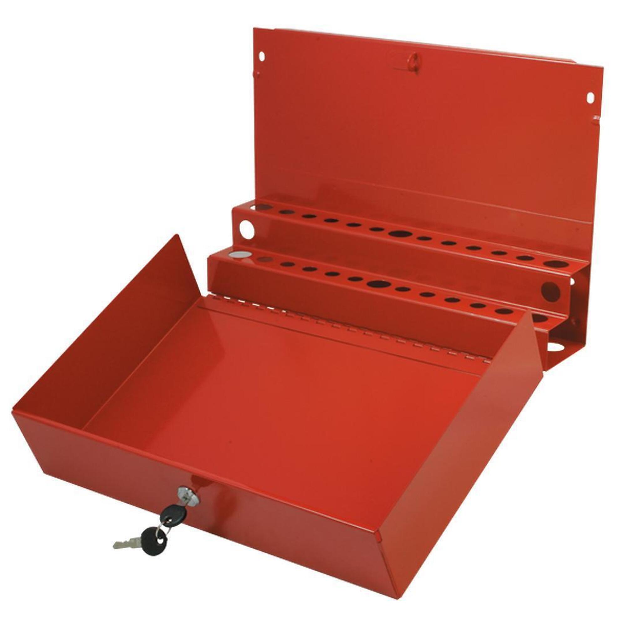 Sunex Tools Large Locking Screwdriver/Pry Bar Holder — 16.13in. Width, 4in. Height, Red, Model# 8011